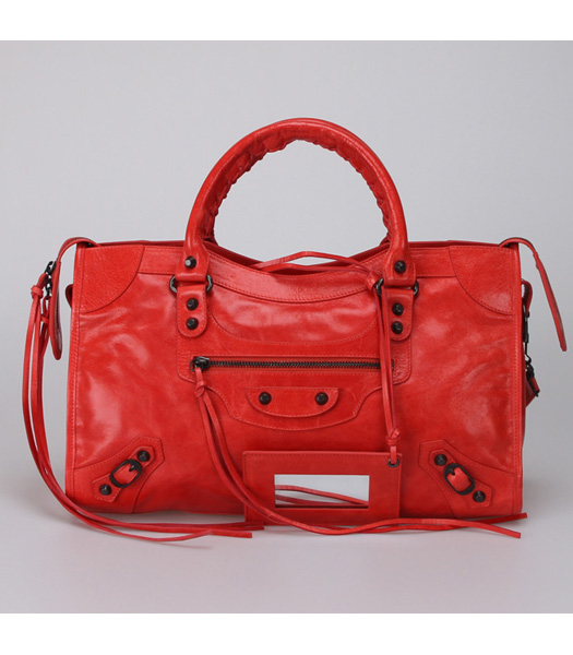 Balenciaga City Bag in rosso scuro (rame unghie)